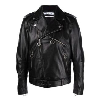 FW21 Pattern Printing Sleeve Zipper Jacket Slim Fit Version Black