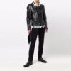 FW21 Pattern Printing Sleeve Zipper Jacket Slim Fit Version Black