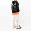FW21 Pattern Printing Zipper Hooded Jacket Loose Fit Black