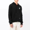 FW21 Pattern Printing Zipper Hooded Jacket Loose Fit Black