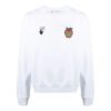 FW21 Pattern Round Neck Pullover Loose Fit White