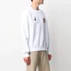 FW21 Pattern Round Neck Pullover Loose Fit White