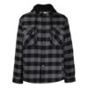 FW21 Plaid hooded Long Sleeves Shirt Loose Fit Black