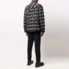 FW21 Plaid hooded Long Sleeves Shirt Loose Fit Black