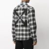 FW21 Plaid Large Arrow Printing Pattern Long Sleeves Shirt Version Black