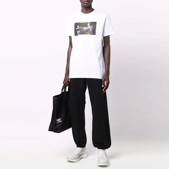 FW21 Printing Short Sleeve Ordinary Version White