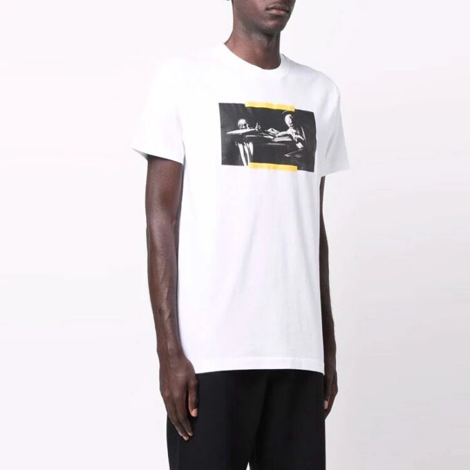 FW21 Printing Short Sleeve Ordinary Version White