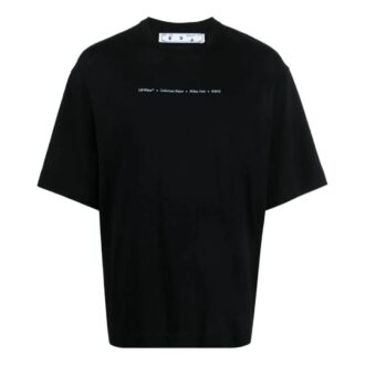 FW21 Round Neck Alphabet Printing Short Sleeve Loose Fit Black