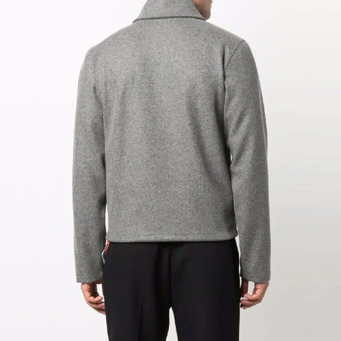 FW21 Solid Color lapel Zipper Jacket Version Gray