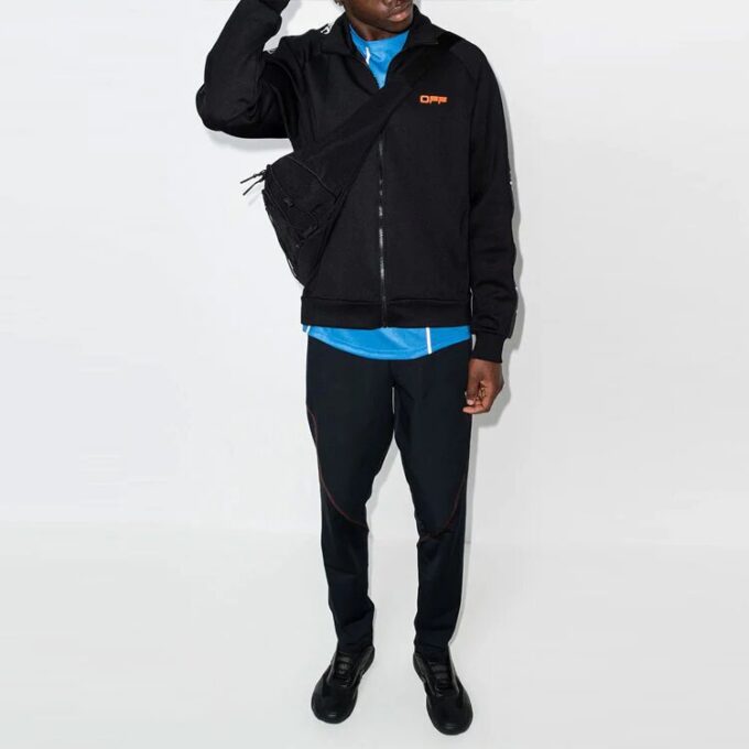 FW21 Zipper Long Sleeves Sports Jacket Slim Fit Version Black