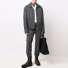 FW21 Zipper Solid Color lapel Jacket Version Gray