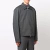 FW21 Zipper Solid Color lapel Jacket Version Gray