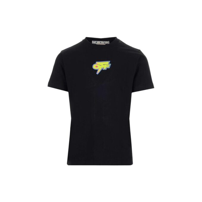 FW22 Back Logo Printing Round Neck Short Sleeve Slim Fit Version Black