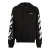 FW22 Logo Printing Drawstring hooded Long Sleeves Version Black