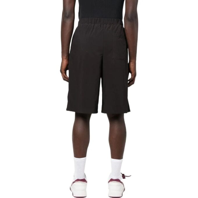 FW22 Solid Color Logo Printing Elastic Waistband Shorts Version Black