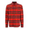 FW22 Stripe Lapel Long Sleeves Red Shirt