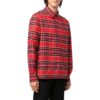 FW22 Stripe Lapel Long Sleeves Red Shirt