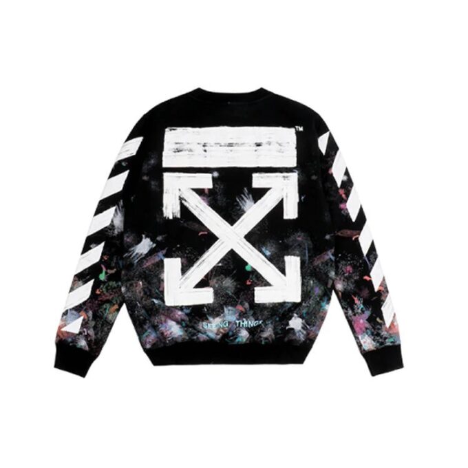 Galaxy Brushed Print Sweatshirt “Black”