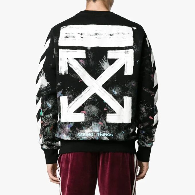 Galaxy Brushed Print Sweatshirt “Black”