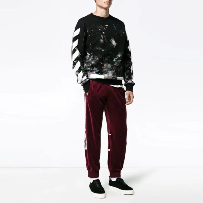 Galaxy Brushed Print Sweatshirt “Black”