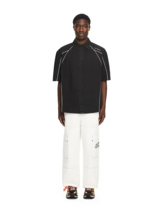 Garment-Dyed Sporty Bowling Shirt