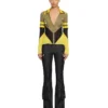 Geo Mirror Ribbed Color Block Shirt