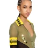 Geo Mirror Ribbed Color Block Shirt