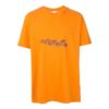 Geometry Arrow Logo Printing Round Neck Short Sleeve Orange