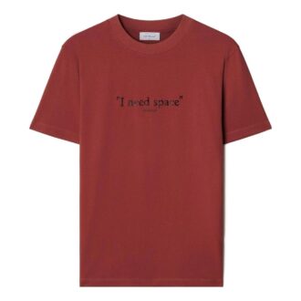 Give Me Space Cotton T-shirt “Dark Brick-red Shade”