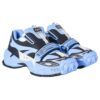 Glove slip-on Sneakers “Light Blue Black”