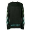 Gradient Alphabet Printing Loose Fit Blue Green