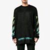 Gradient Alphabet Printing Loose Fit Blue Green