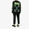 Gradient Alphabet Printing Loose Fit Blue Green