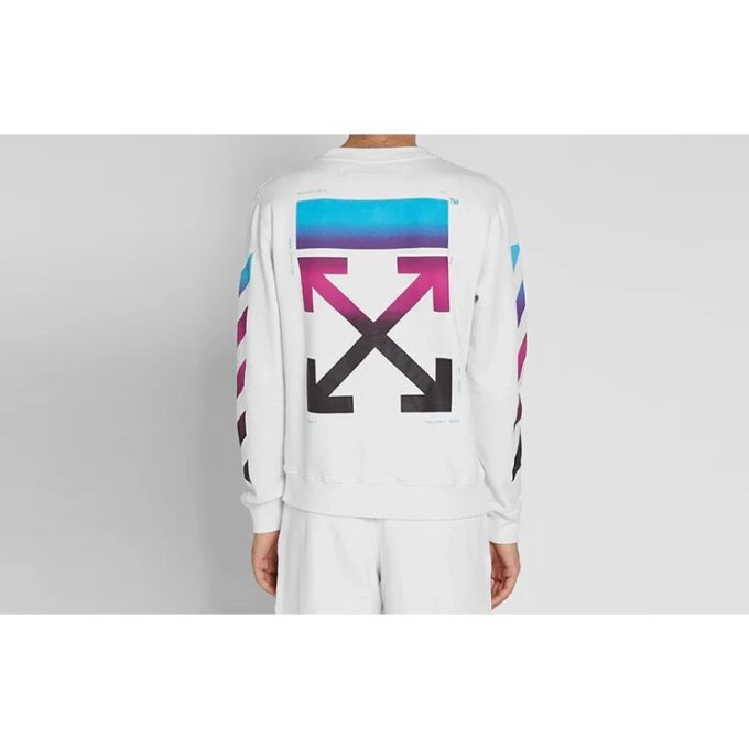Gradient Arrows Sketch Mens Long Sleeve Sweater