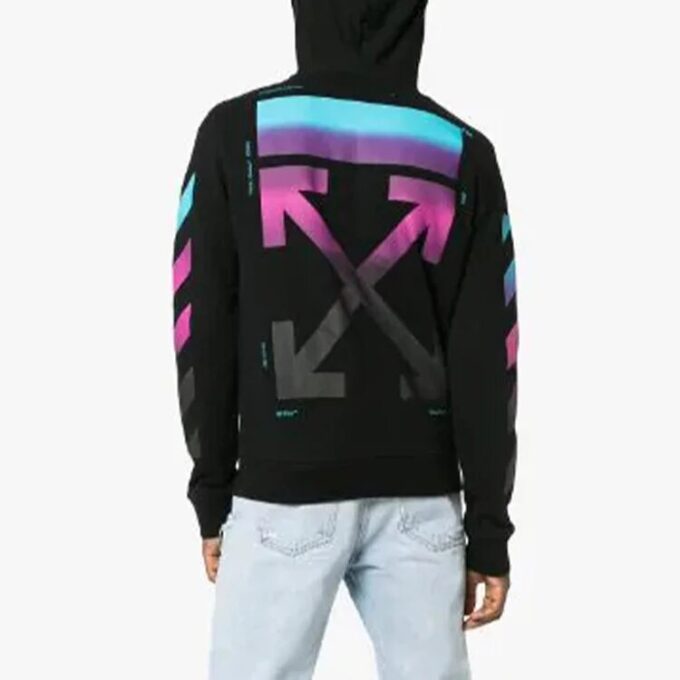 Gradient Arrows Sketch Mens Long Sleeve Sweater