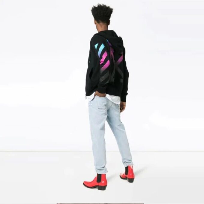 Gradient Arrows Sketch Mens Long Sleeve Sweater