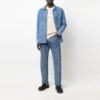 Gradient Denim Long Sleeves Shirt Blue