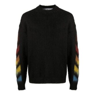 Gradient Slogan Logo Sweater Men’ s Black