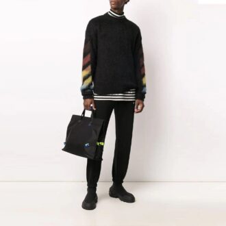 Gradient Slogan Logo Sweater Men’ s Black
