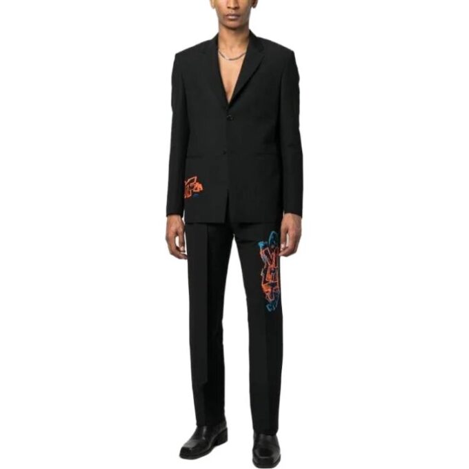 Graf Coupe” Strap Rel Single-breasted Blazer “Black”