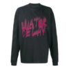 Graffiti Alphabet Pattern Round Neck Long Sleeves Version Black Gray