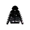 Graffiti Arrow Printing Zipper hooded Long Sleeves Ordinary Version Black