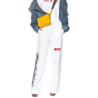 Graffiti Long Pants Unisex White