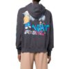 Graffiti-Print Cotton Hoodie
