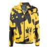 Graffiti Printing Detachable Sleeve Jacket Version Yellow