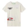 Graffiti Printing Short Sleeve White