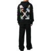 graphic-print Cotton Hoodie “Black”