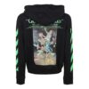 Graphic Print Cotton Zipped For Men Black