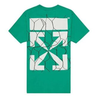 Green Fence Arrows T-Shirt Arrow Printing Short Sleeve