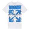 Green Fence Arrows T-Shirt Arrow Printing Short Sleeve White